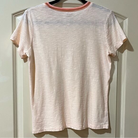 MADEWELL Whisper Cotton Ringer Tee Lucid Pink Women’s Size XS Style L7304 - Picture 6 of 7